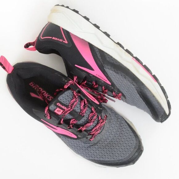 Brooks Womens Divide 2 Trail Running Shoe Black Pink Size 10 - Picture 1 of 8